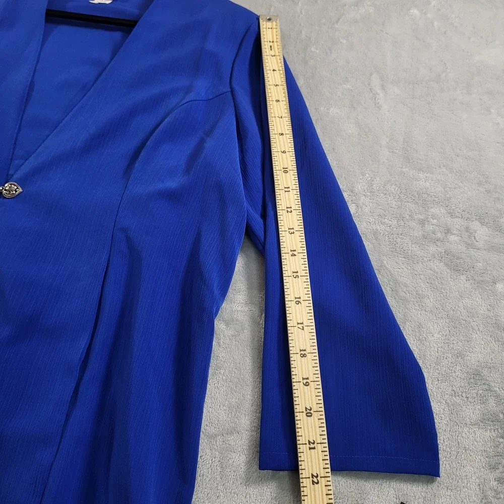 VTG 90's Maggie Sweet 1XP Royal Blue Textured Blazer Heart Hook Evening Gala